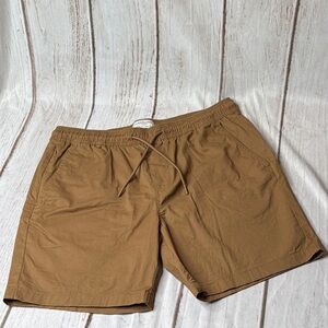 Denim & Flower Elastic Waist Draw String Caramel Color Shorts Men’s Size Large